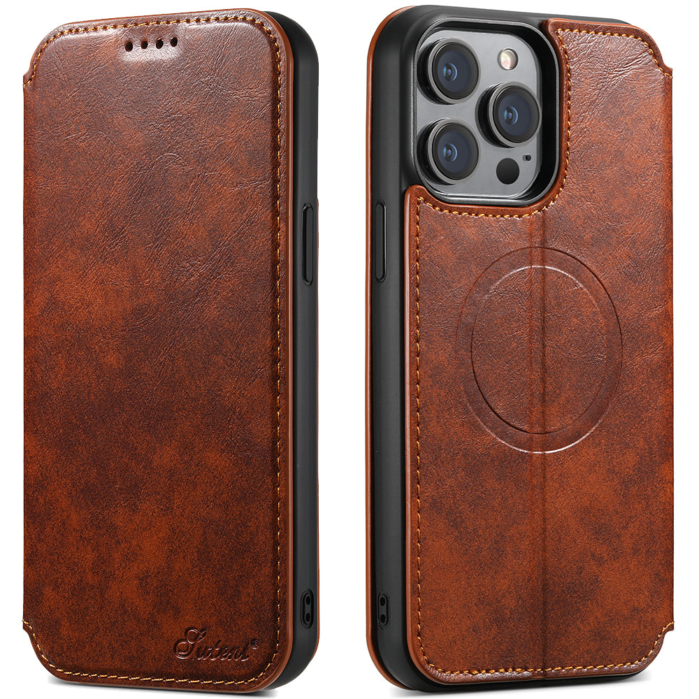 SUTENI J05 For iPhone 14 Pro Max Phone Leather Case Compatible with MagSafe Stand Wallet Cover SUTENI J05 For iPhone 14 Pro Max Phone Leather Case Compatible with MagSafe Stand Wallet Cover